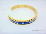 Replica Gold Rolex Bangle - Blue Submariner Watch Bezel Style Bracelet